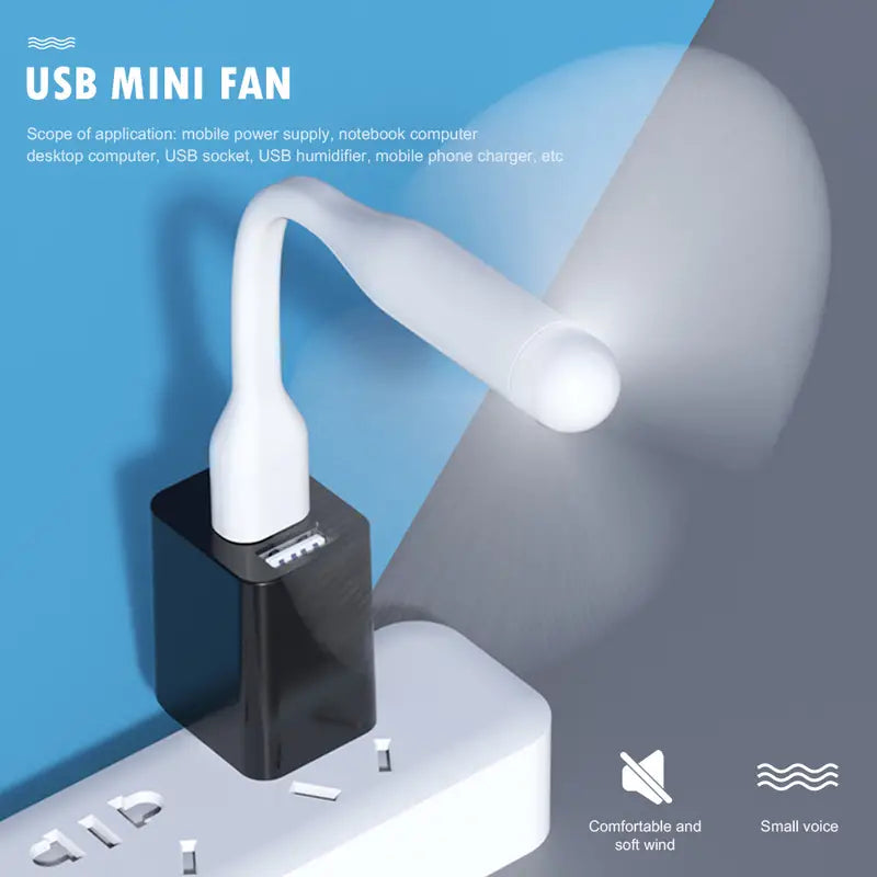 Mini Flexible USB Handheld Cooling Fan for Devices